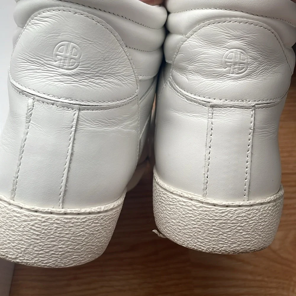 Anine Bing hi top sneaker in white leather size 38 - Picture 4 of 6